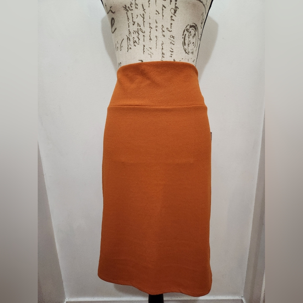NWT LulaRoe Orange Stretchy Skirt. Size Large.